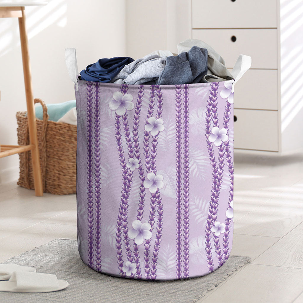 Hawaii Queen Liliuokalani Laundry Basket Lavender Lei Pua Kalaunu LT05 Lavender - Polynesian Pride