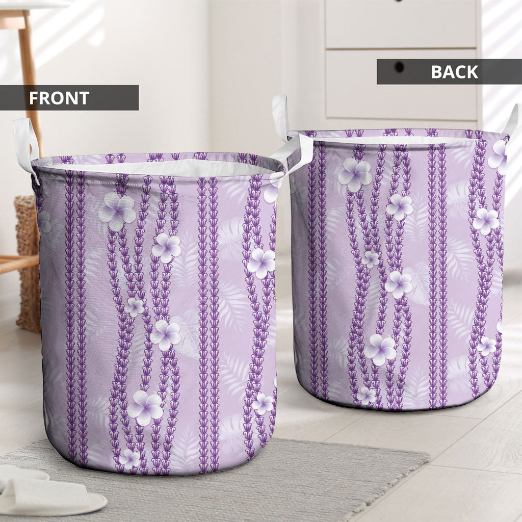 Hawaii Queen Liliuokalani Laundry Basket Lavender Lei Pua Kalaunu LT05 - Polynesian Pride