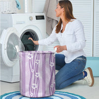 Hawaii Queen Liliuokalani Laundry Basket Lavender Lei Pua Kalaunu LT05 - Polynesian Pride