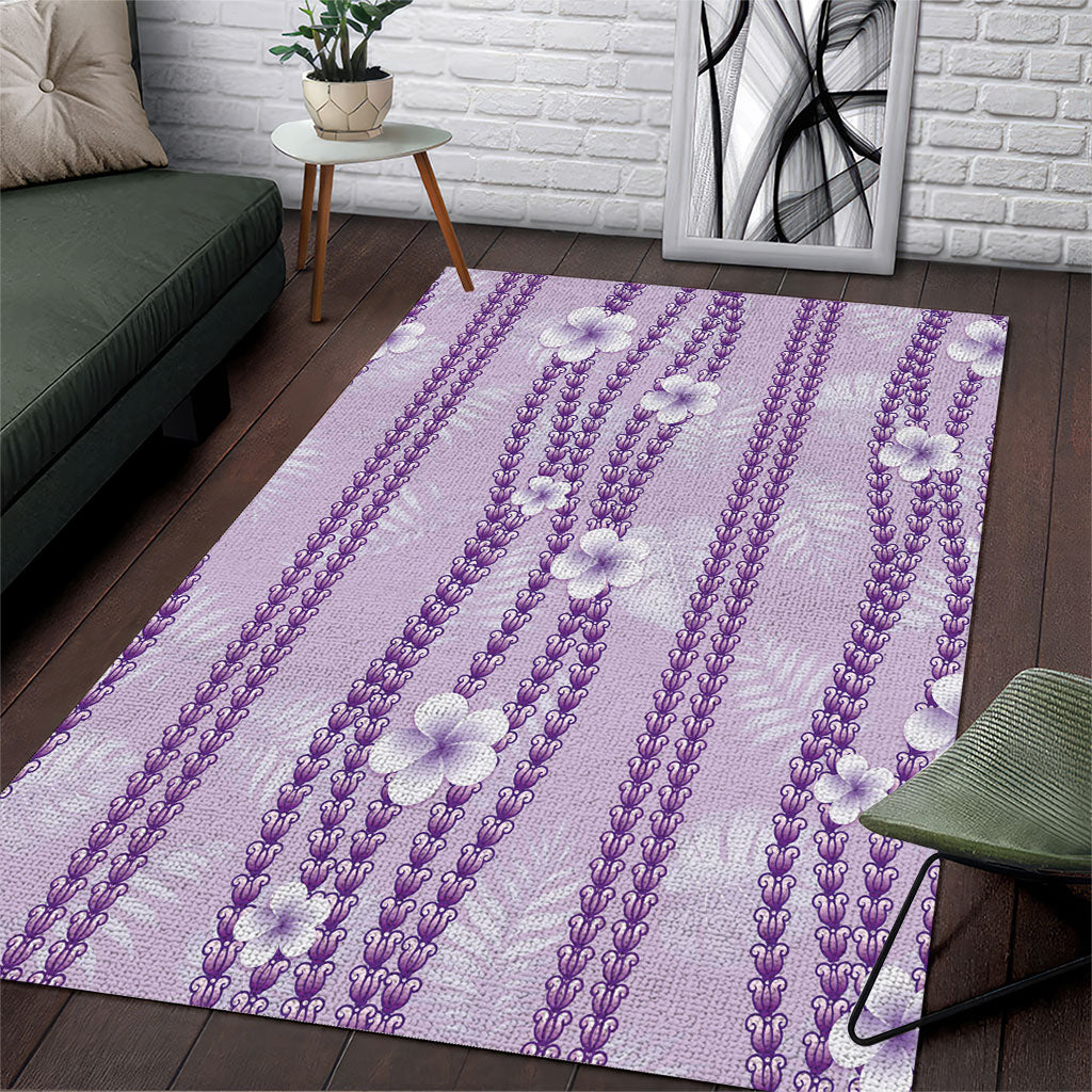 Hawaii Queen Liliuokalani Area Rug Lavender Lei Pua Kalaunu LT05 Lavender - Polynesian Pride