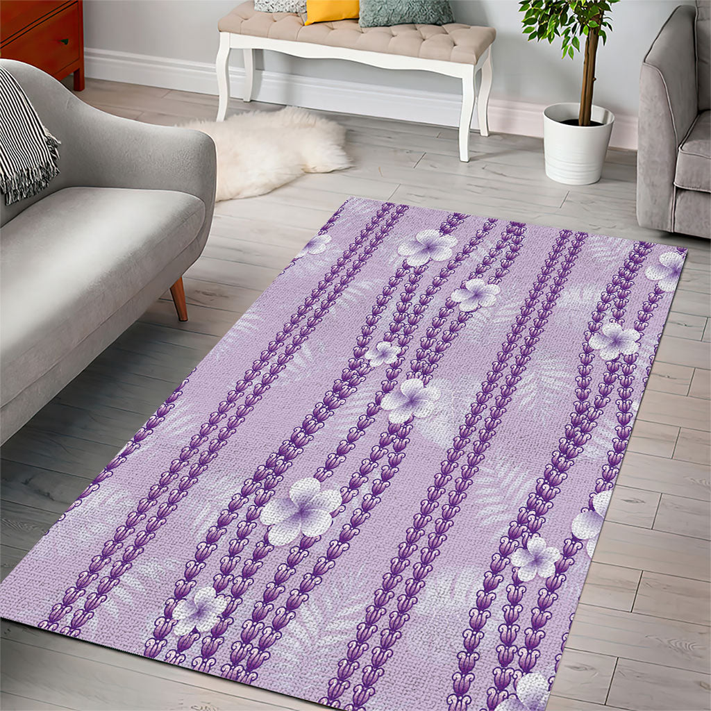 Hawaii Queen Liliuokalani Area Rug Lavender Lei Pua Kalaunu LT05 - Polynesian Pride