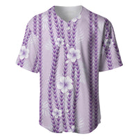 Hawaii Queen Liliuokalani Baseball Jersey Lavender Lei Pua Kalaunu LT05 Lavender - Polynesian Pride