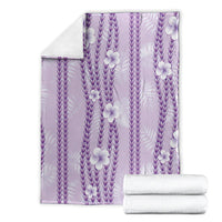 Hawaii Queen Liliuokalani Blanket Lavender Lei Pua Kalaunu LT05 - Polynesian Pride