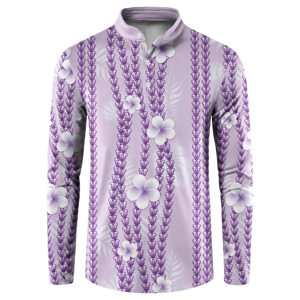 Hawaii Queen Liliuokalani Button Sweatshirt Lavender Lei Pua Kalaunu LT05 Lavender - Polynesian Pride