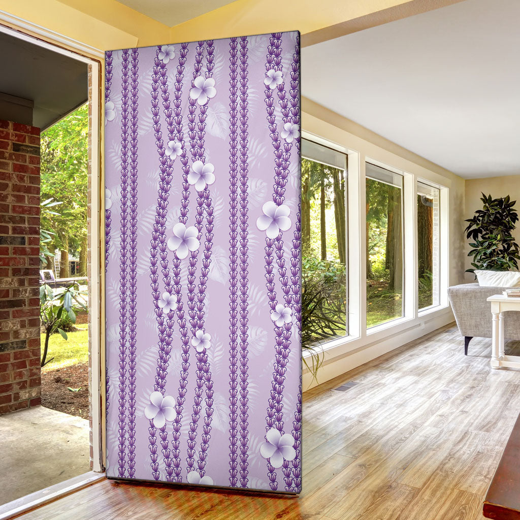 Hawaii Queen Liliuokalani Door Cover Lavender Lei Pua Kalaunu LT05 - Polynesian Pride