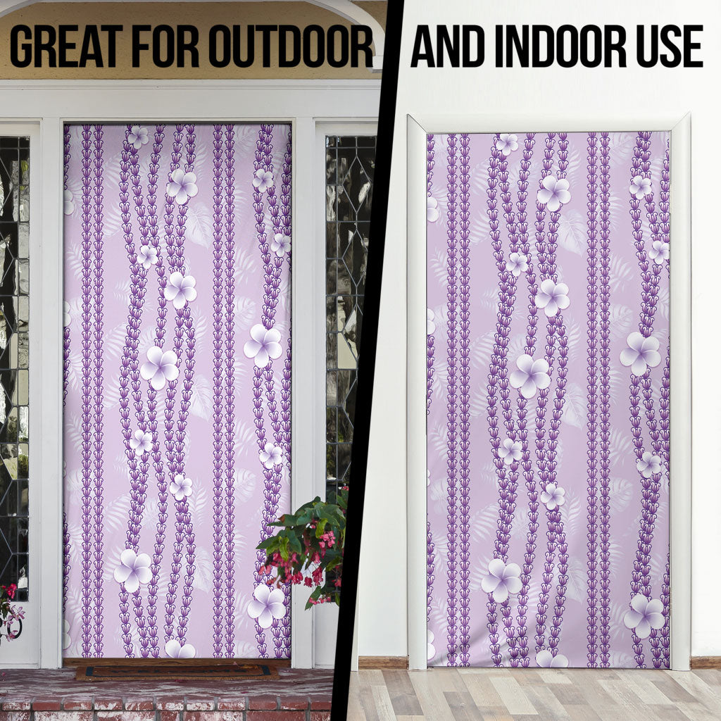 Hawaii Queen Liliuokalani Door Cover Lavender Lei Pua Kalaunu LT05 - Polynesian Pride