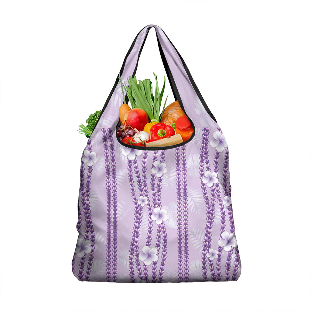 Hawaii Queen Liliuokalani Grocery Bag Lavender Lei Pua Kalaunu LT05 1-pack One Size Lavender - Polynesian Pride