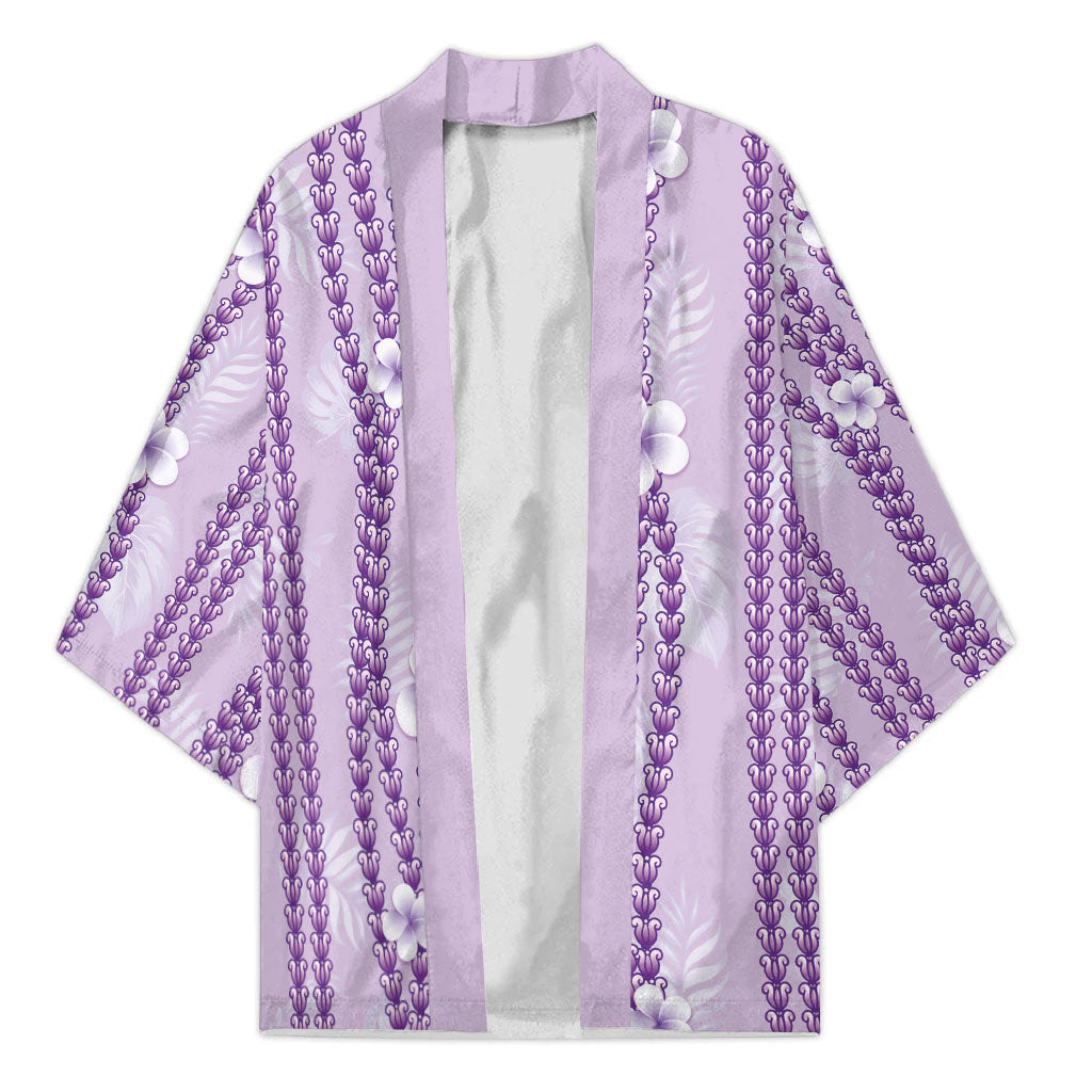 Hawaii Queen Liliuokalani Kimono Lavender Lei Pua Kalaunu LT05 Unisex Lavender - Polynesian Pride