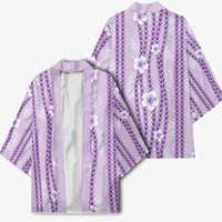 Hawaii Queen Liliuokalani Kimono Lavender Lei Pua Kalaunu LT05 - Polynesian Pride