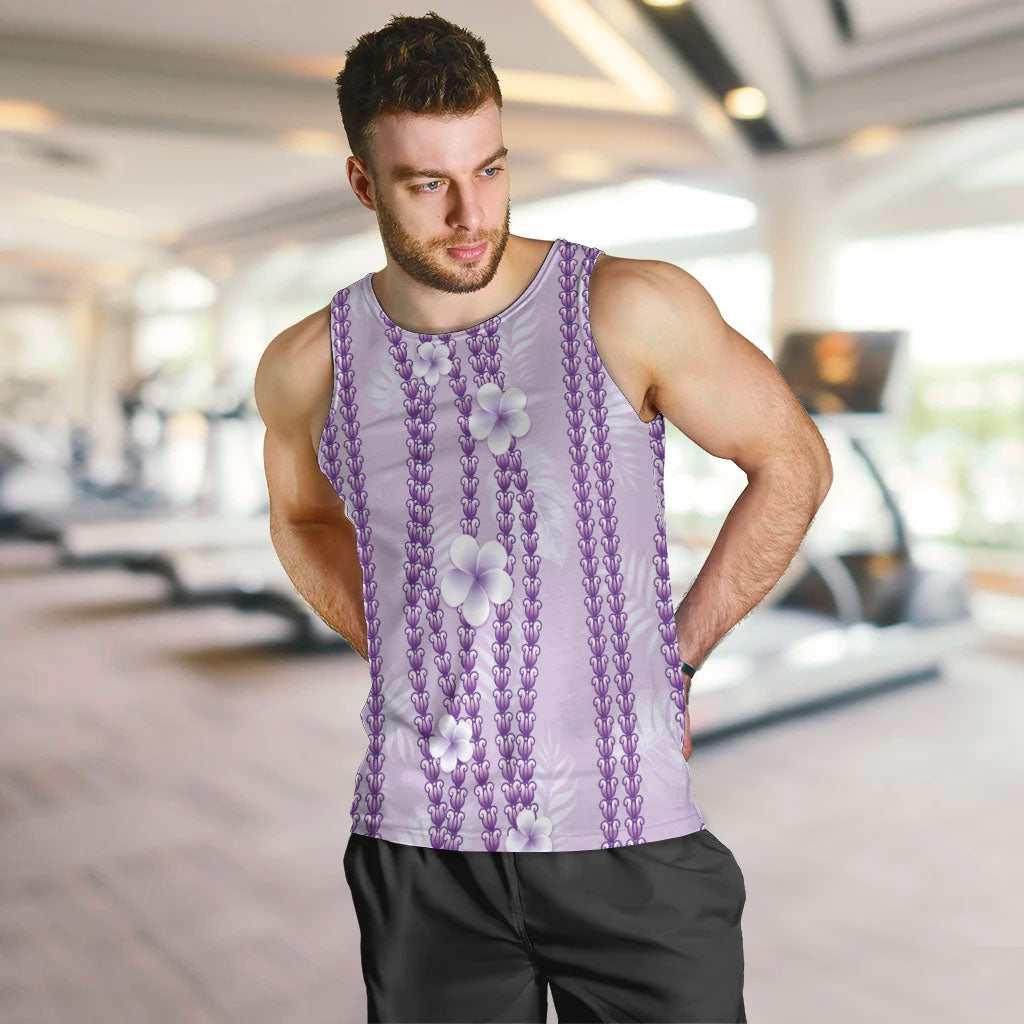 Hawaii Queen Liliuokalani Men Tank Top Lavender Lei Pua Kalaunu LT05 Lavender - Polynesian Pride