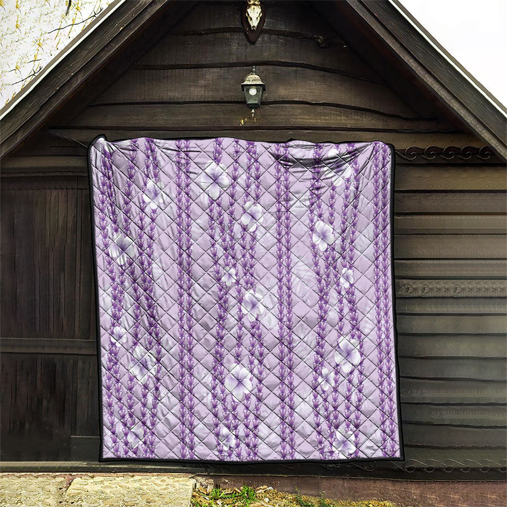 Hawaii Queen Liliuokalani Quilt Lavender Lei Pua Kalaunu LT05 - Polynesian Pride