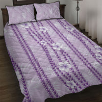 Hawaii Queen Liliuokalani Quilt Bed Set Lavender Lei Pua Kalaunu LT05 Lavender - Polynesian Pride