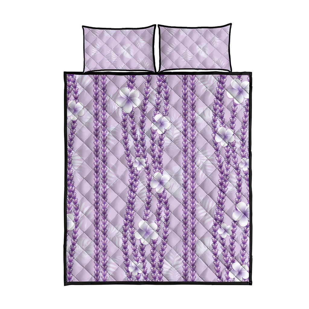 Hawaii Queen Liliuokalani Quilt Bed Set Lavender Lei Pua Kalaunu LT05 - Polynesian Pride