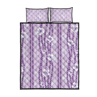 Hawaii Queen Liliuokalani Quilt Bed Set Lavender Lei Pua Kalaunu LT05 - Polynesian Pride