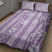 Hawaii Queen Liliuokalani Quilt Bed Set Lavender Lei Pua Kalaunu LT05 - Polynesian Pride