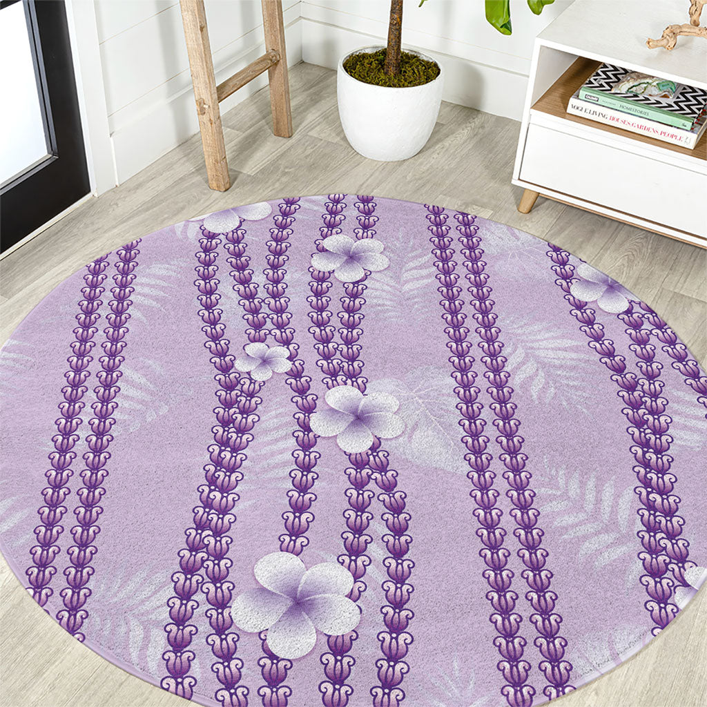 Hawaii Queen Liliuokalani Round Carpet Lavender Lei Pua Kalaunu LT05 Lavender - Polynesian Pride