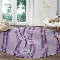 Hawaii Queen Liliuokalani Round Carpet Lavender Lei Pua Kalaunu LT05 - Polynesian Pride