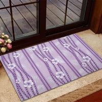Hawaii Queen Liliuokalani Rubber Doormat Lavender Lei Pua Kalaunu LT05 - Polynesian Pride