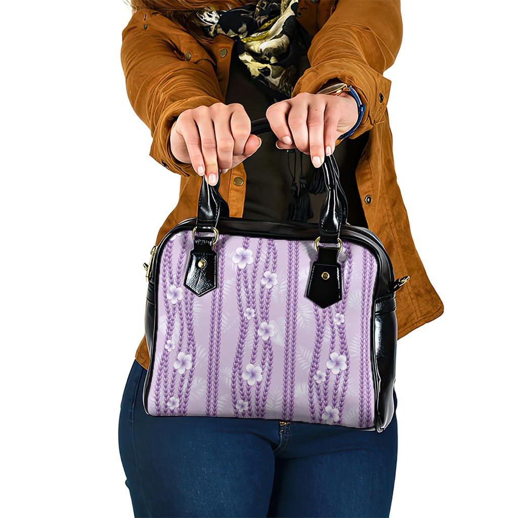 Hawaii Queen Liliuokalani Shoulder Handbag Lavender Lei Pua Kalaunu LT05 One Size Lavender - Polynesian Pride