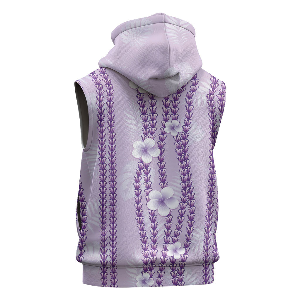 Hawaii Queen Liliuokalani Sleeveless Hoodie Lavender Lei Pua Kalaunu LT05 - Polynesian Pride