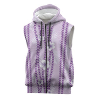 Hawaii Queen Liliuokalani Sleeveless Zip Hoodie Lavender Lei Pua Kalaunu LT05 Lavender - Polynesian Pride
