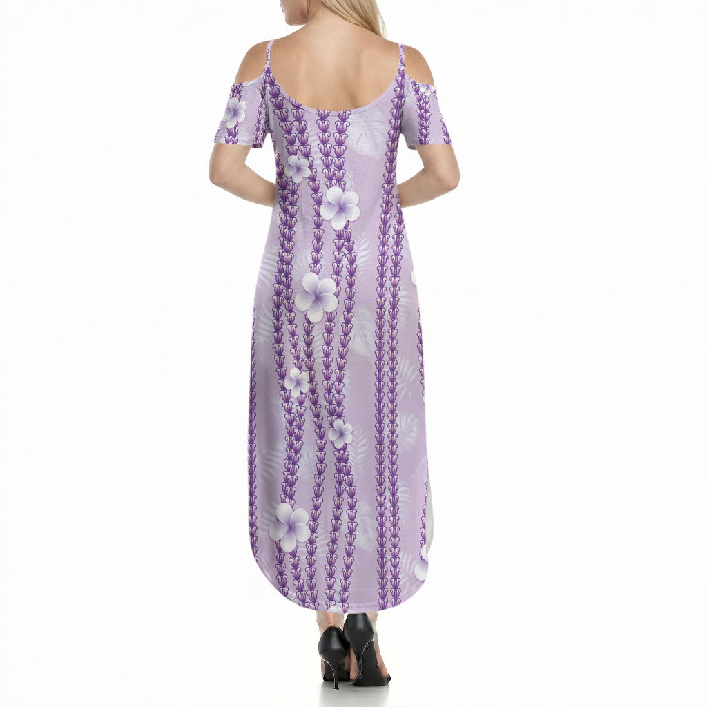 Hawaii Queen Liliuokalani Summer Maxi Dress Lavender Lei Pua Kalaunu LT05 - Polynesian Pride