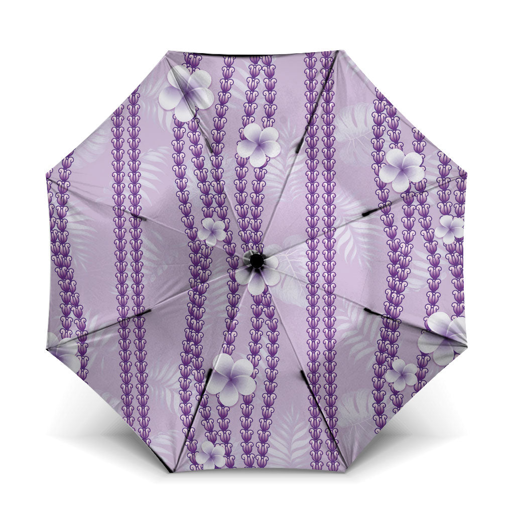 Hawaii Queen Liliuokalani Umbrella Lavender Lei Pua Kalaunu LT05 One Size Folded 11.42 inch Opened Diameter 37.4 inch Lavender - Polynesian Pride