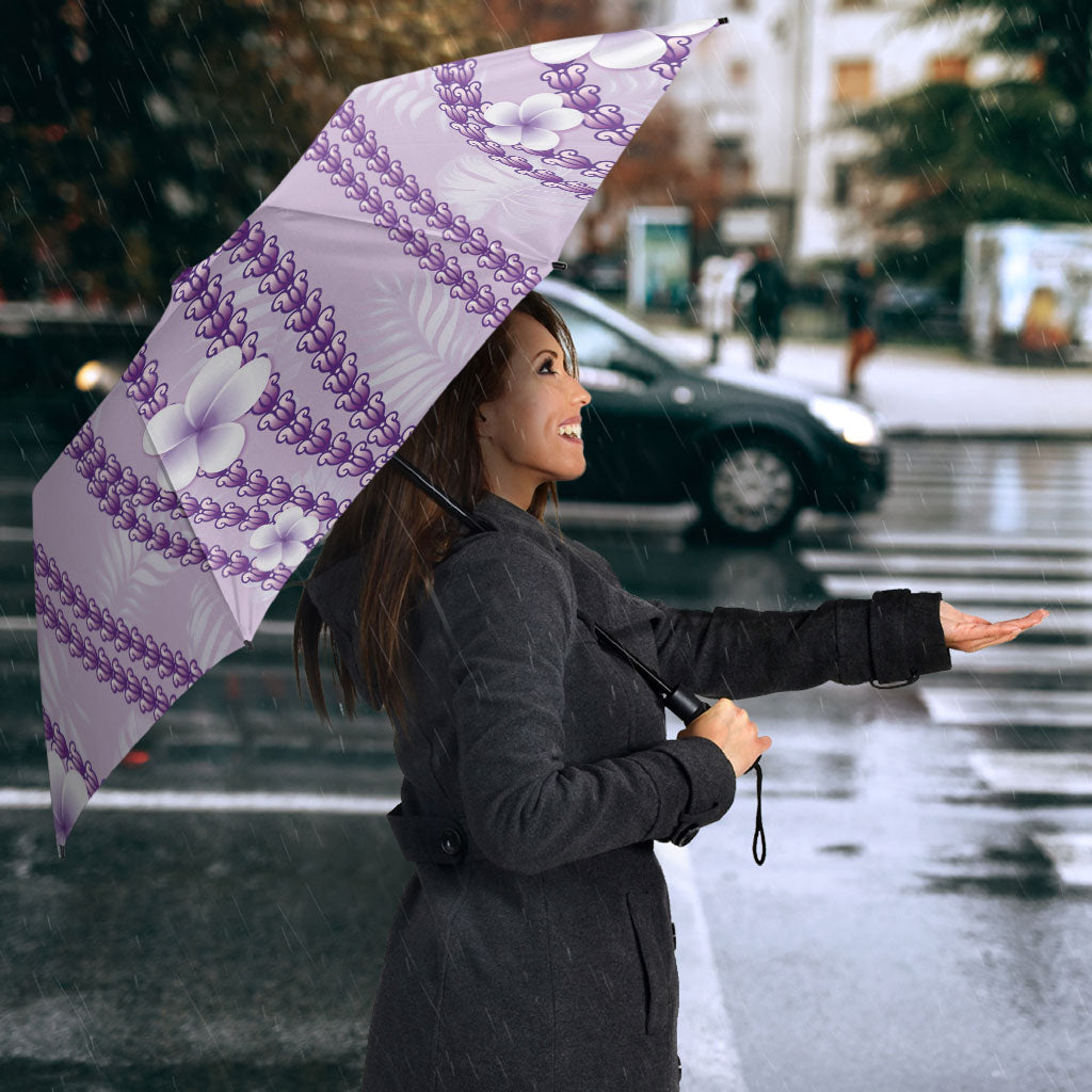 Hawaii Queen Liliuokalani Umbrella Lavender Lei Pua Kalaunu LT05 - Polynesian Pride