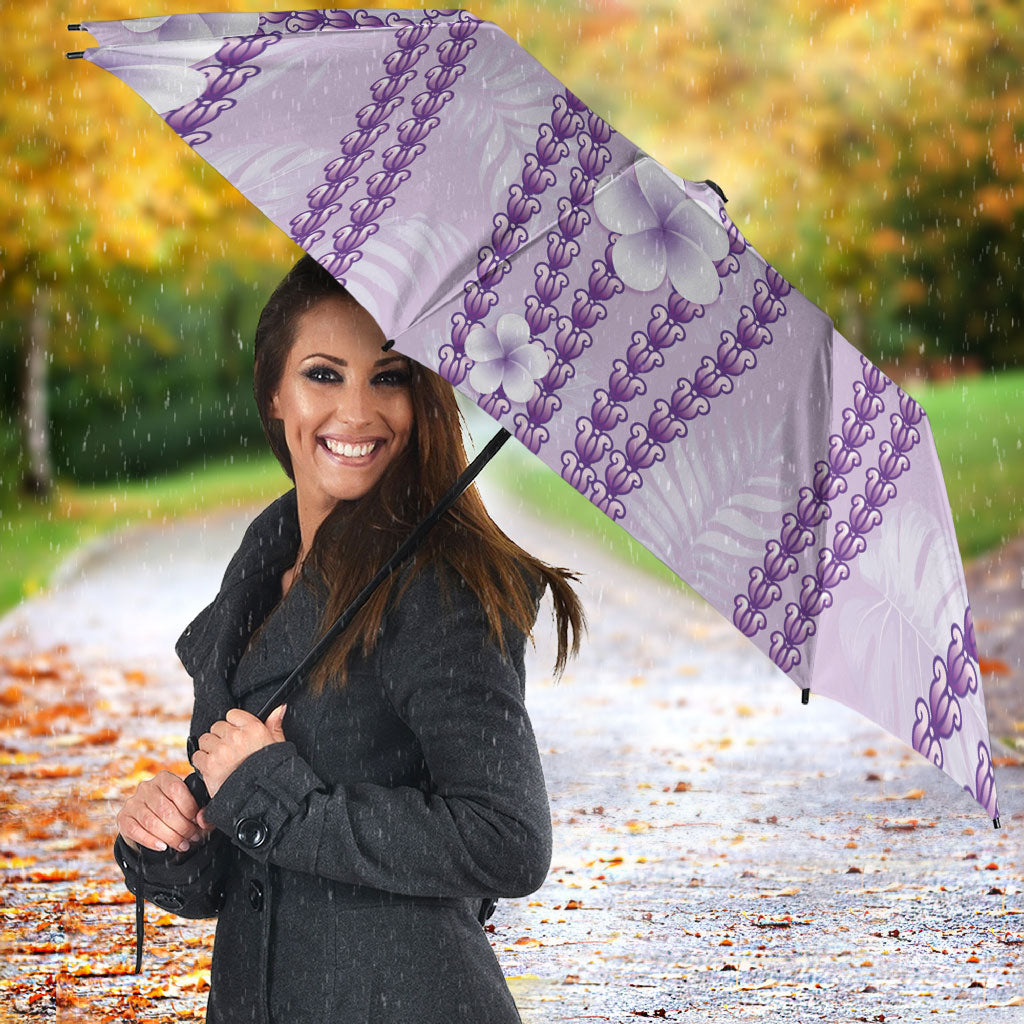 Hawaii Queen Liliuokalani Umbrella Lavender Lei Pua Kalaunu LT05 - Polynesian Pride