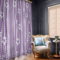 Hawaii Queen Liliuokalani Window Curtain Lavender Lei Pua Kalaunu LT05 - Polynesian Pride