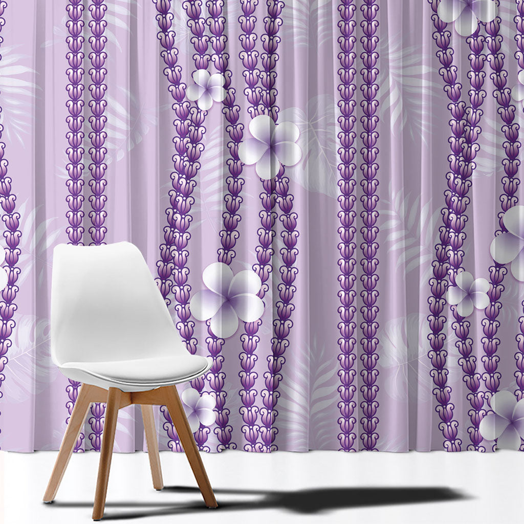 Hawaii Queen Liliuokalani Window Curtain Lavender Lei Pua Kalaunu LT05 - Polynesian Pride