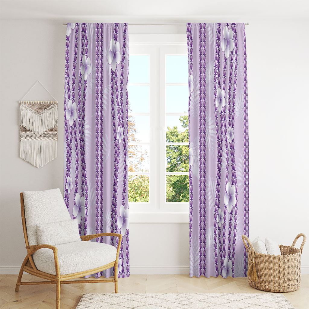 Hawaii Queen Liliuokalani Window Curtain Lavender Lei Pua Kalaunu LT05 - Polynesian Pride
