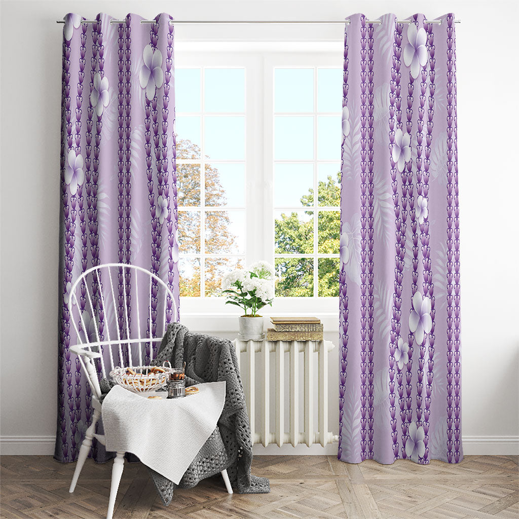 Hawaii Queen Liliuokalani Window Curtain Lavender Lei Pua Kalaunu LT05 - Polynesian Pride
