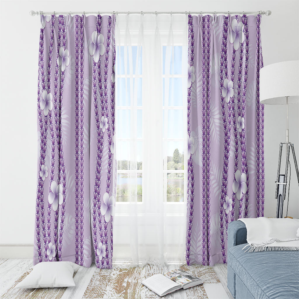 Hawaii Queen Liliuokalani Window Curtain Lavender Lei Pua Kalaunu LT05 - Polynesian Pride