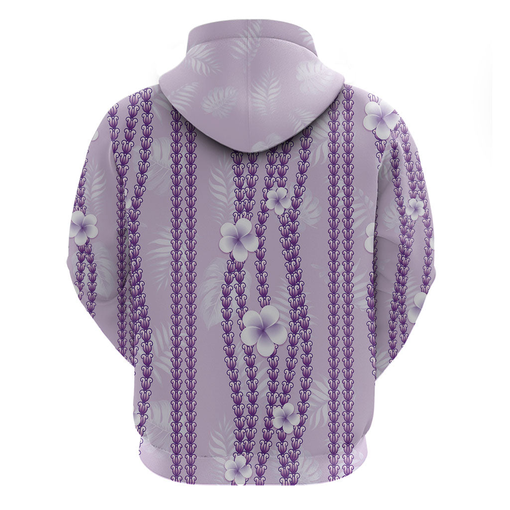 Hawaii Queen Liliuokalani Zip Hoodie Lavender Lei Pua Kalaunu LT05 - Polynesian Pride
