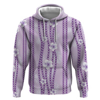 Hawaii Queen Liliuokalani Zip Hoodie Lavender Lei Pua Kalaunu LT05 Pullover Hoodie Lavender - Polynesian Pride