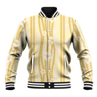 Hawaii Queen Liliuokalani Baseball Jacket Gold Lei Pua Kalaunu LT05 Unisex Gold - Polynesian Pride