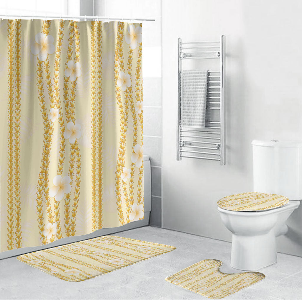 Hawaii Queen Liliuokalani Bathroom Set Gold Lei Pua Kalaunu LT05 Bathroom Set (4 pcs) Gold - Polynesian Pride