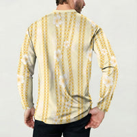 Hawaii Queen Liliuokalani Button Sweatshirt Gold Lei Pua Kalaunu LT05 - Polynesian Pride