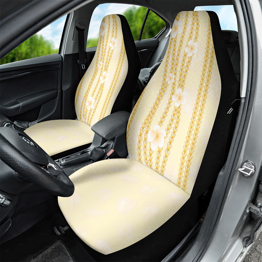 Hawaii Queen Liliuokalani Car Seat Cover Gold Lei Pua Kalaunu LT05 - Polynesian Pride