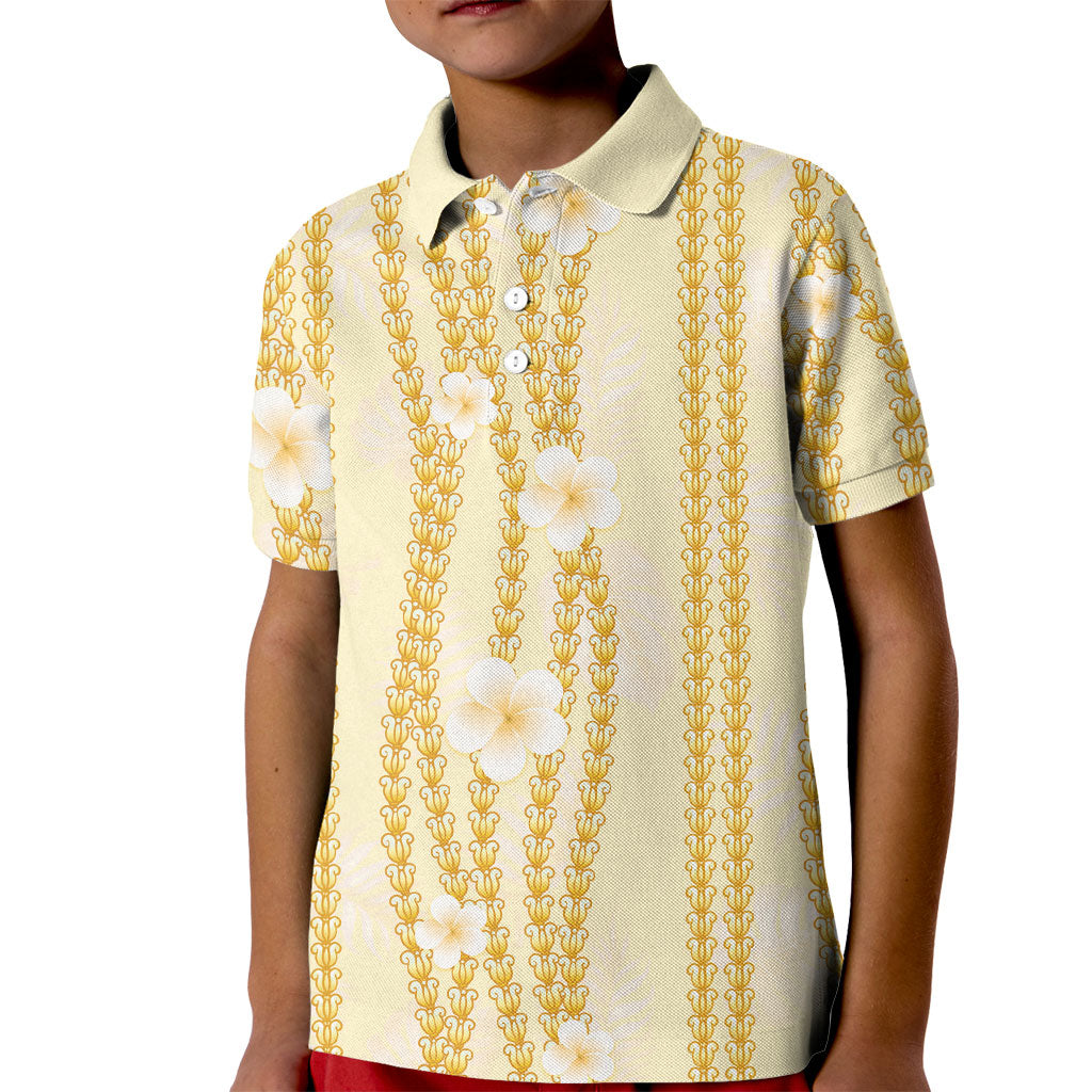 Hawaii Queen Liliuokalani Kid Polo Shirt Gold Lei Pua Kalaunu LT05 Kid Gold - Polynesian Pride