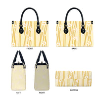 Hawaii Queen Liliuokalani Leather Bag Gold Lei Pua Kalaunu LT05 - Polynesian Pride