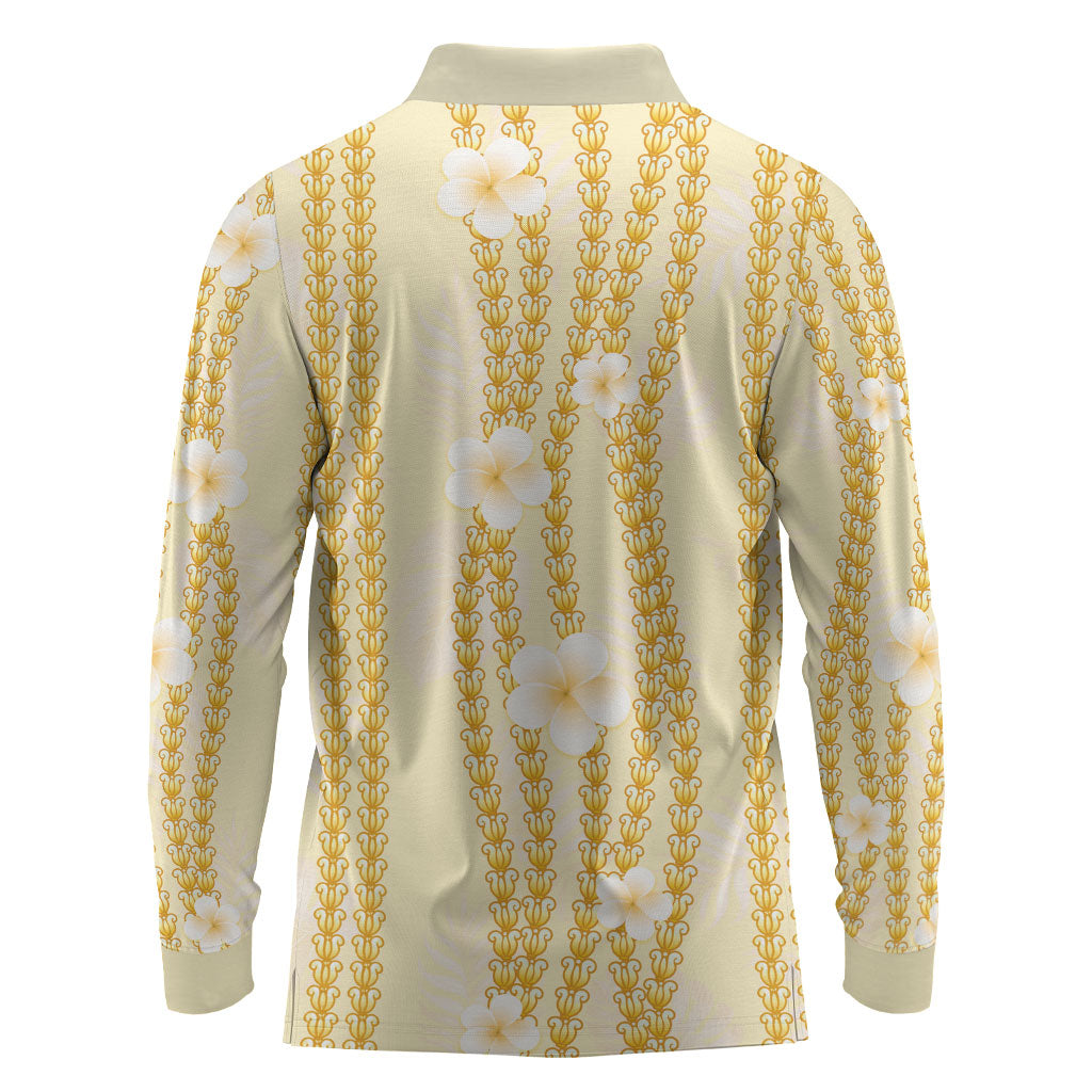 Hawaii Queen Liliuokalani Long Sleeve Polo Shirt Gold Lei Pua Kalaunu LT05 - Polynesian Pride