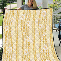 Hawaii Queen Liliuokalani Quilt Gold Lei Pua Kalaunu LT05 Gold - Polynesian Pride