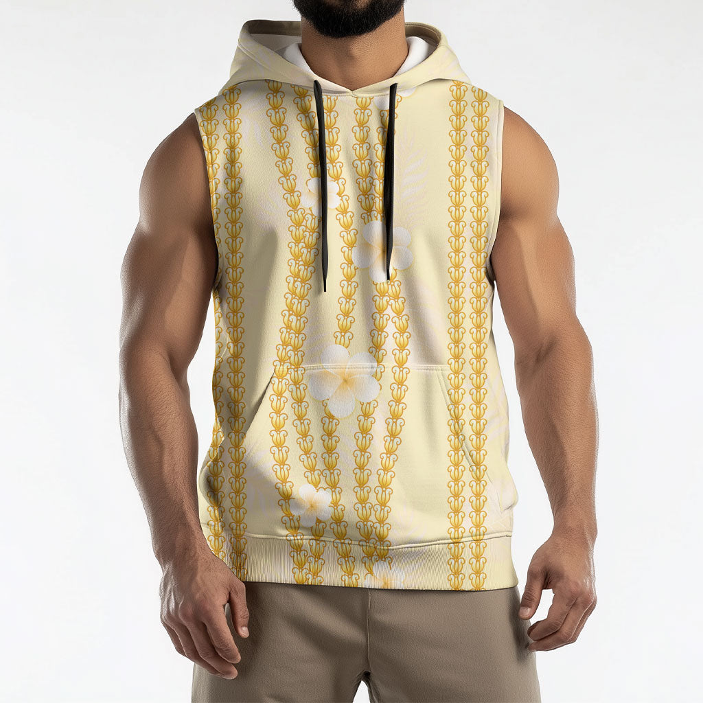 Hawaii Queen Liliuokalani Sleeveless Hoodie Gold Lei Pua Kalaunu LT05 - Polynesian Pride