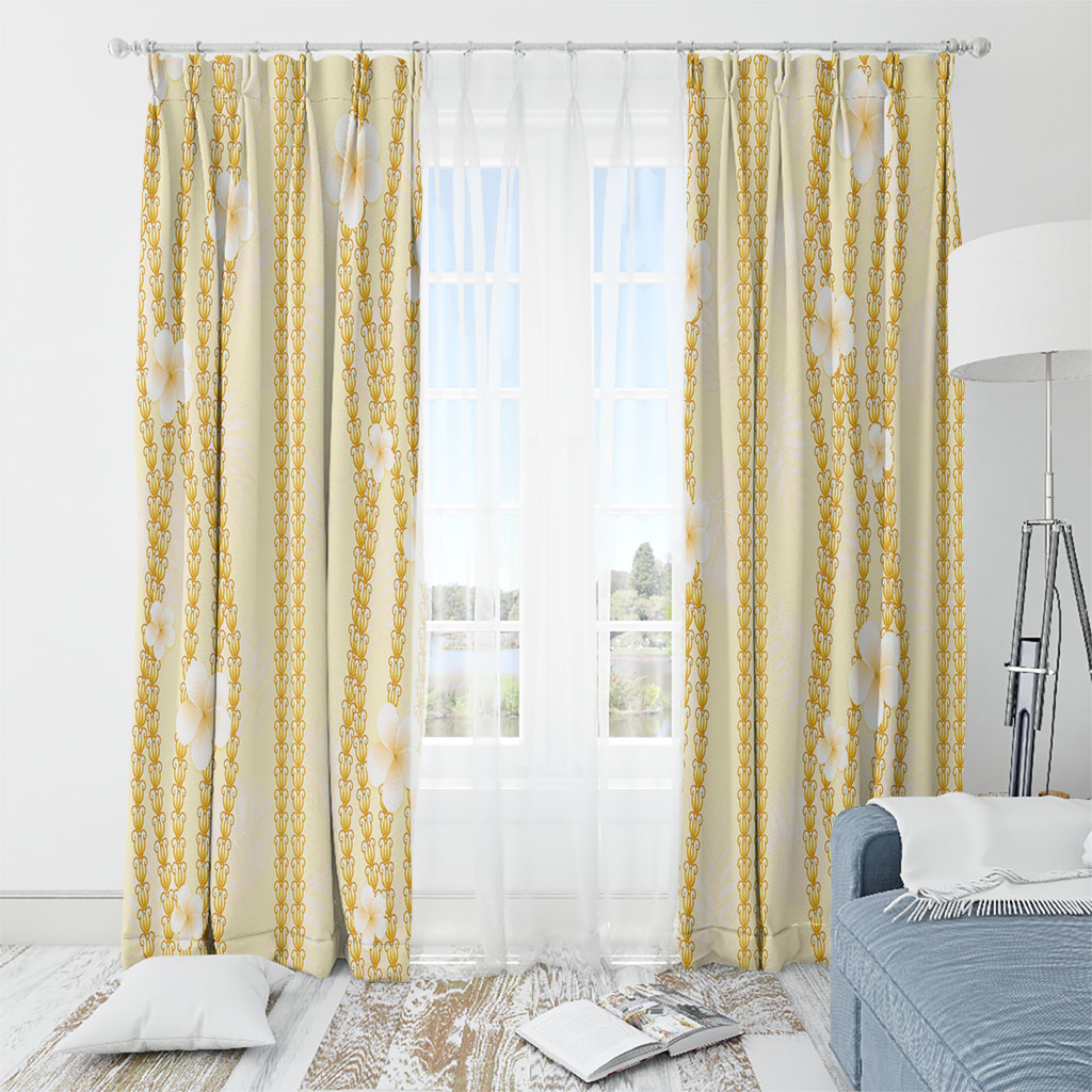Hawaii Queen Liliuokalani Window Curtain Gold Lei Pua Kalaunu LT05 - Polynesian Pride