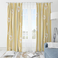Hawaii Queen Liliuokalani Window Curtain Gold Lei Pua Kalaunu LT05 - Polynesian Pride