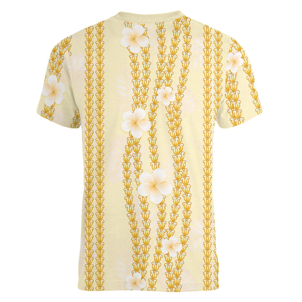 Hawaii Queen Liliuokalani Women V-Neck T-Shirt Gold Lei Pua Kalaunu LT05 - Polynesian Pride