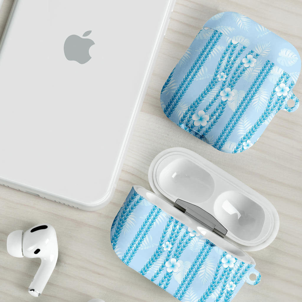 Hawaii Queen Liliuokalani AirPods Case Blue Lei Pua Kalaunu LT05 - Polynesian Pride