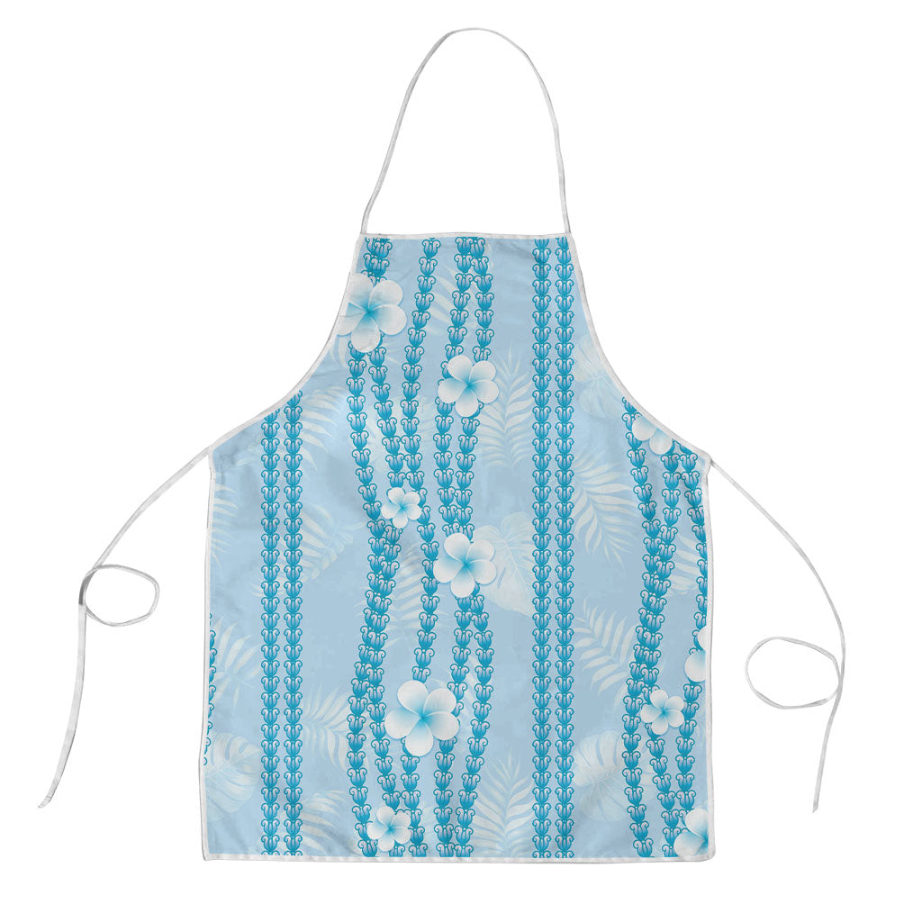 Hawaii Queen Liliuokalani Apron Blue Lei Pua Kalaunu LT05 Blue - Polynesian Pride